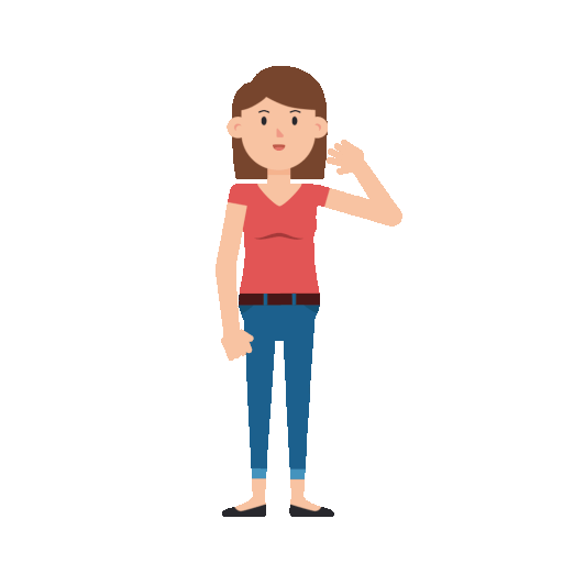 Integető animációs figura - rólam oldal illusztrációja